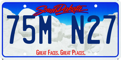 SD license plate 75MN27