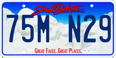 SD license plate 75MN29
