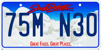 SD license plate 75MN30