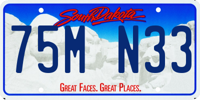 SD license plate 75MN33