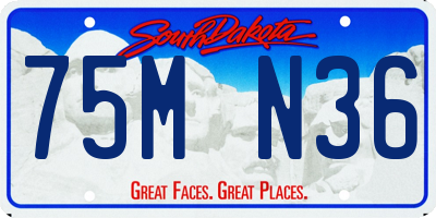 SD license plate 75MN36