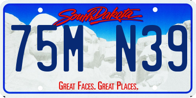 SD license plate 75MN39