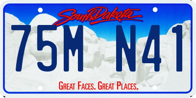SD license plate 75MN41