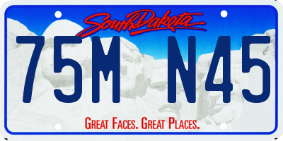 SD license plate 75MN45