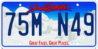 SD license plate 75MN49