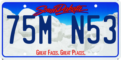 SD license plate 75MN53