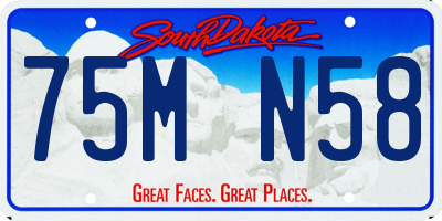SD license plate 75MN58
