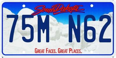 SD license plate 75MN62