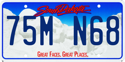 SD license plate 75MN68