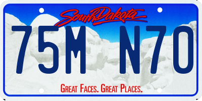 SD license plate 75MN70