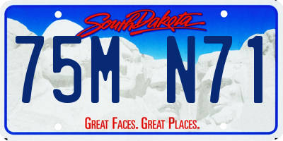 SD license plate 75MN71