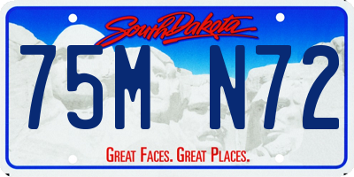 SD license plate 75MN72
