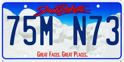 SD license plate 75MN73