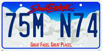 SD license plate 75MN74