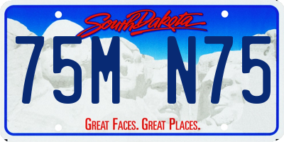SD license plate 75MN75