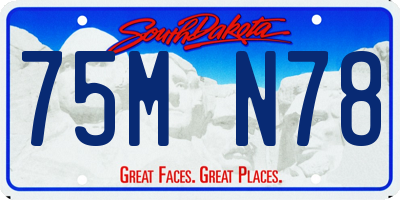 SD license plate 75MN78