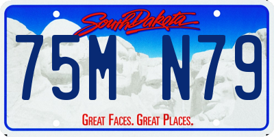 SD license plate 75MN79