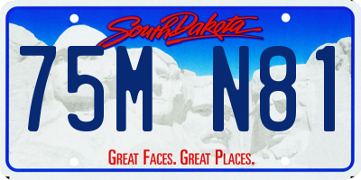 SD license plate 75MN81