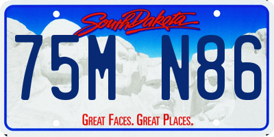 SD license plate 75MN86
