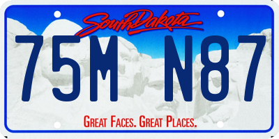 SD license plate 75MN87