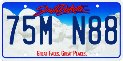 SD license plate 75MN88