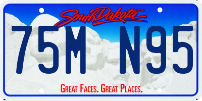 SD license plate 75MN95