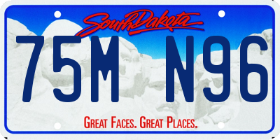 SD license plate 75MN96
