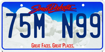 SD license plate 75MN99