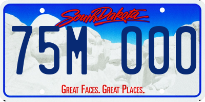 SD license plate 75MO00