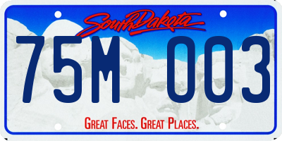 SD license plate 75MO03