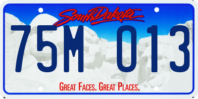 SD license plate 75MO13