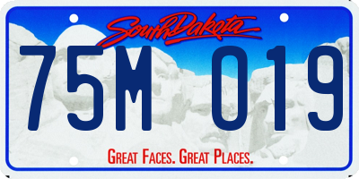 SD license plate 75MO19