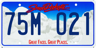 SD license plate 75MO21