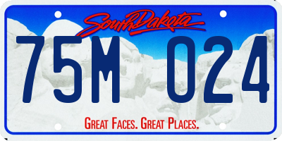 SD license plate 75MO24