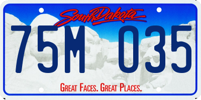 SD license plate 75MO35