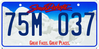 SD license plate 75MO37