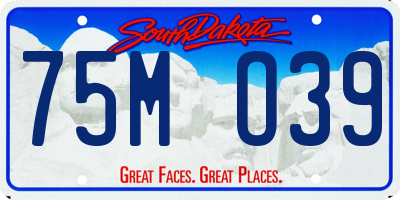 SD license plate 75MO39
