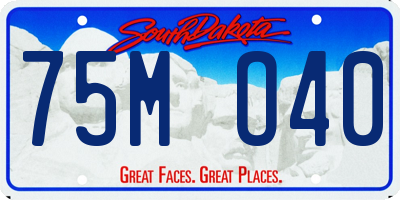 SD license plate 75MO40