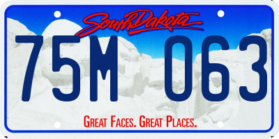 SD license plate 75MO63