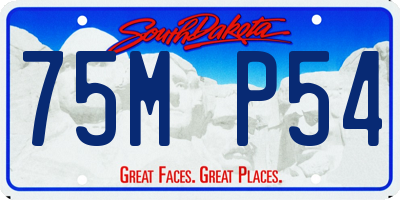 SD license plate 75MP54