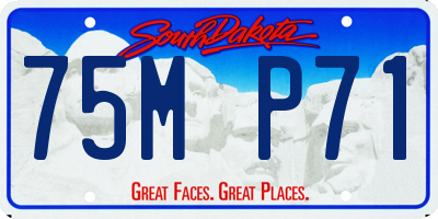 SD license plate 75MP71
