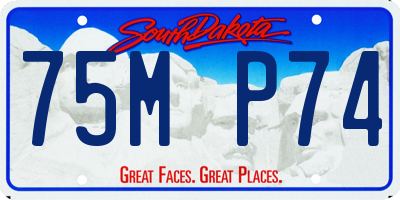 SD license plate 75MP74