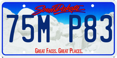 SD license plate 75MP83