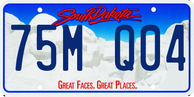 SD license plate 75MQ04