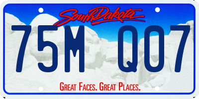 SD license plate 75MQ07