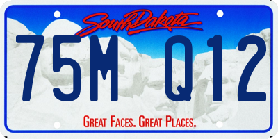 SD license plate 75MQ12
