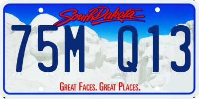 SD license plate 75MQ13