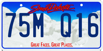 SD license plate 75MQ16