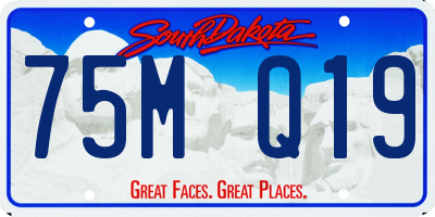 SD license plate 75MQ19