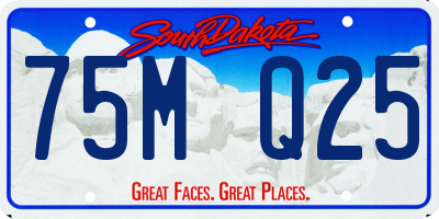 SD license plate 75MQ25